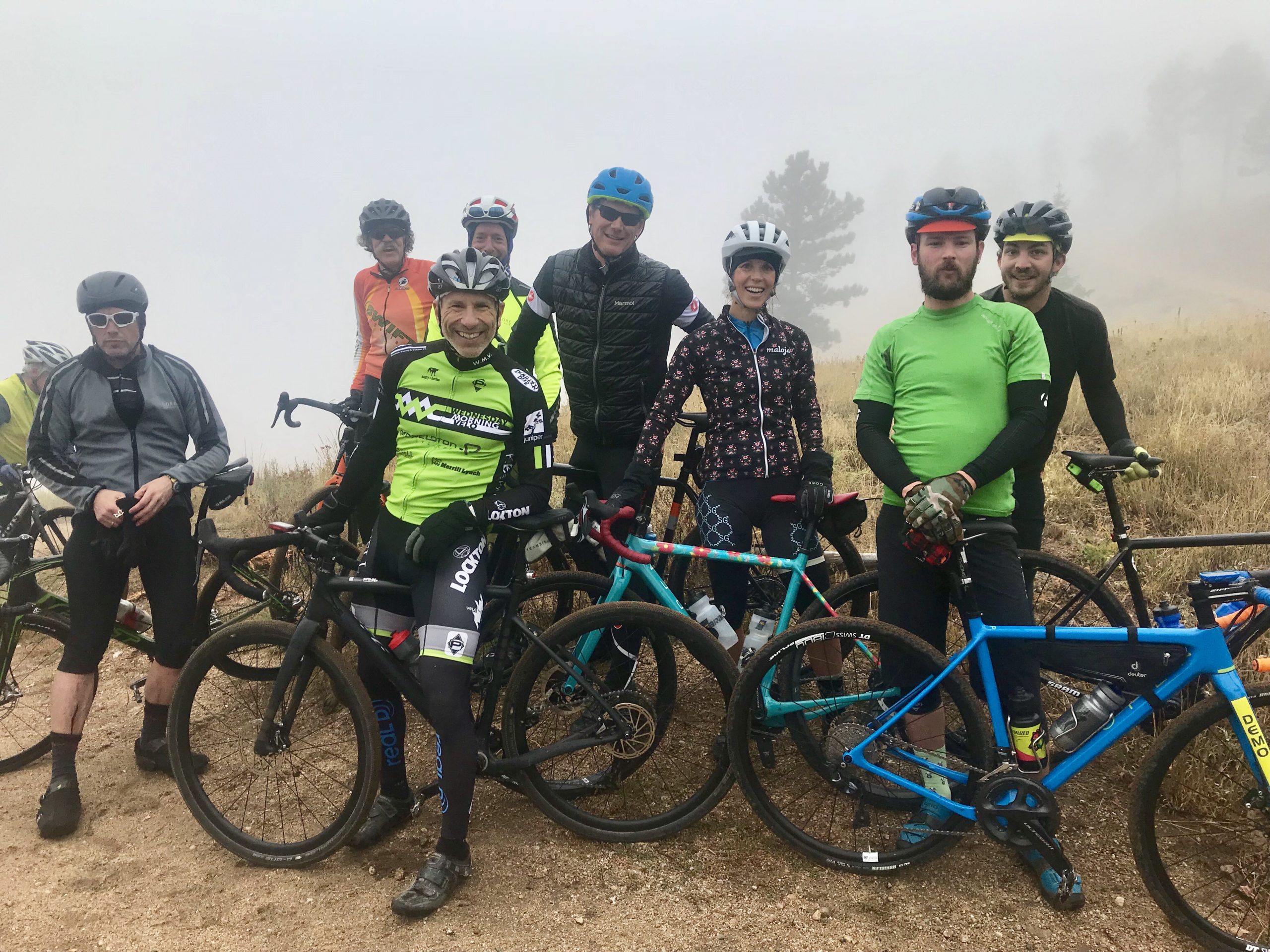 Group of cyclists at Gravelanche event
