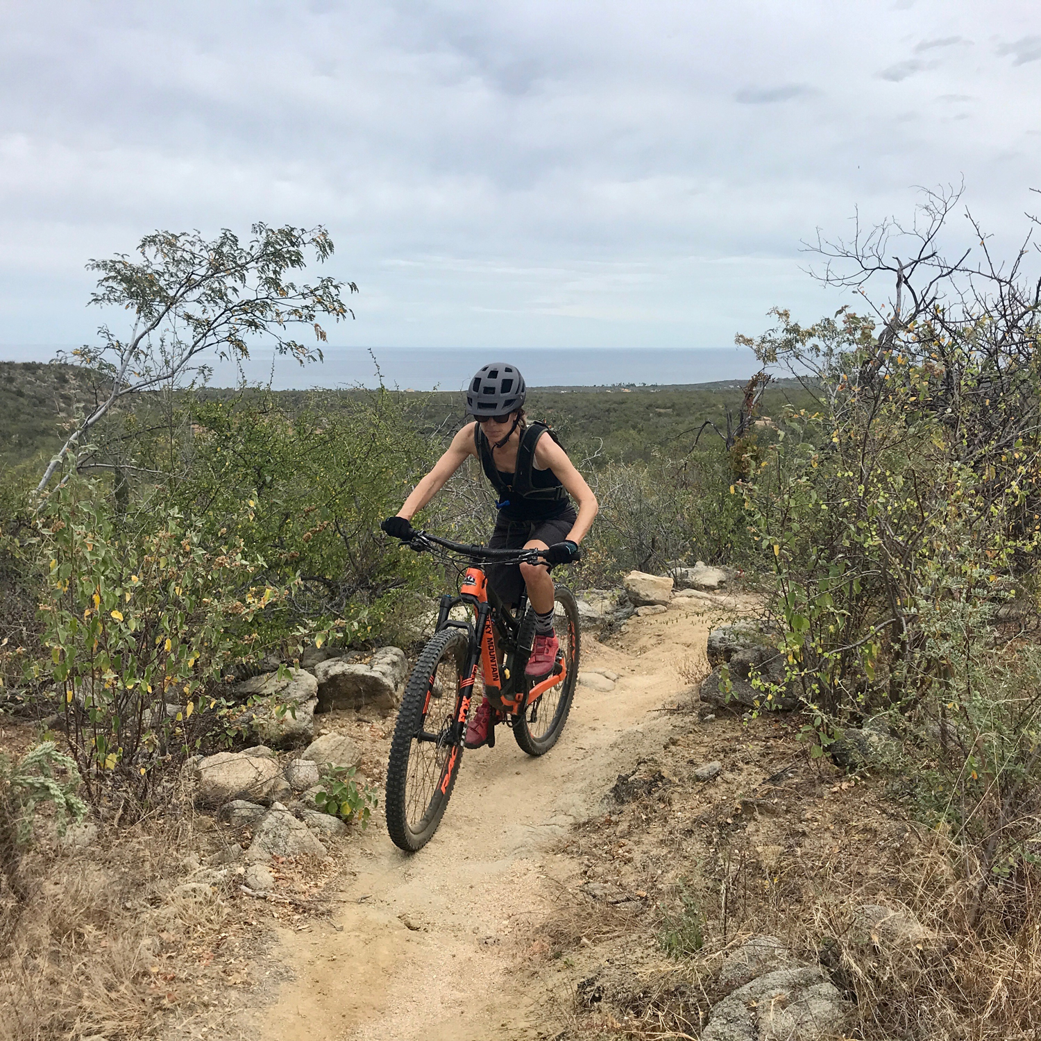 Riding on the a Baja California Sur trail